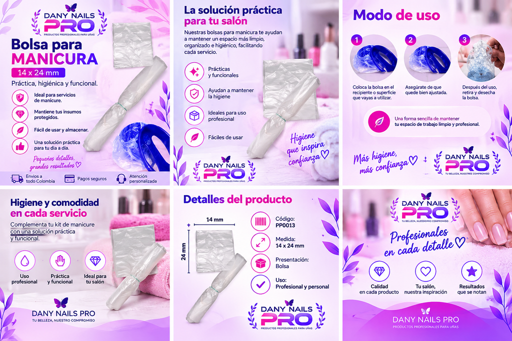 Bolsa para Manicura 14 × 24 mm