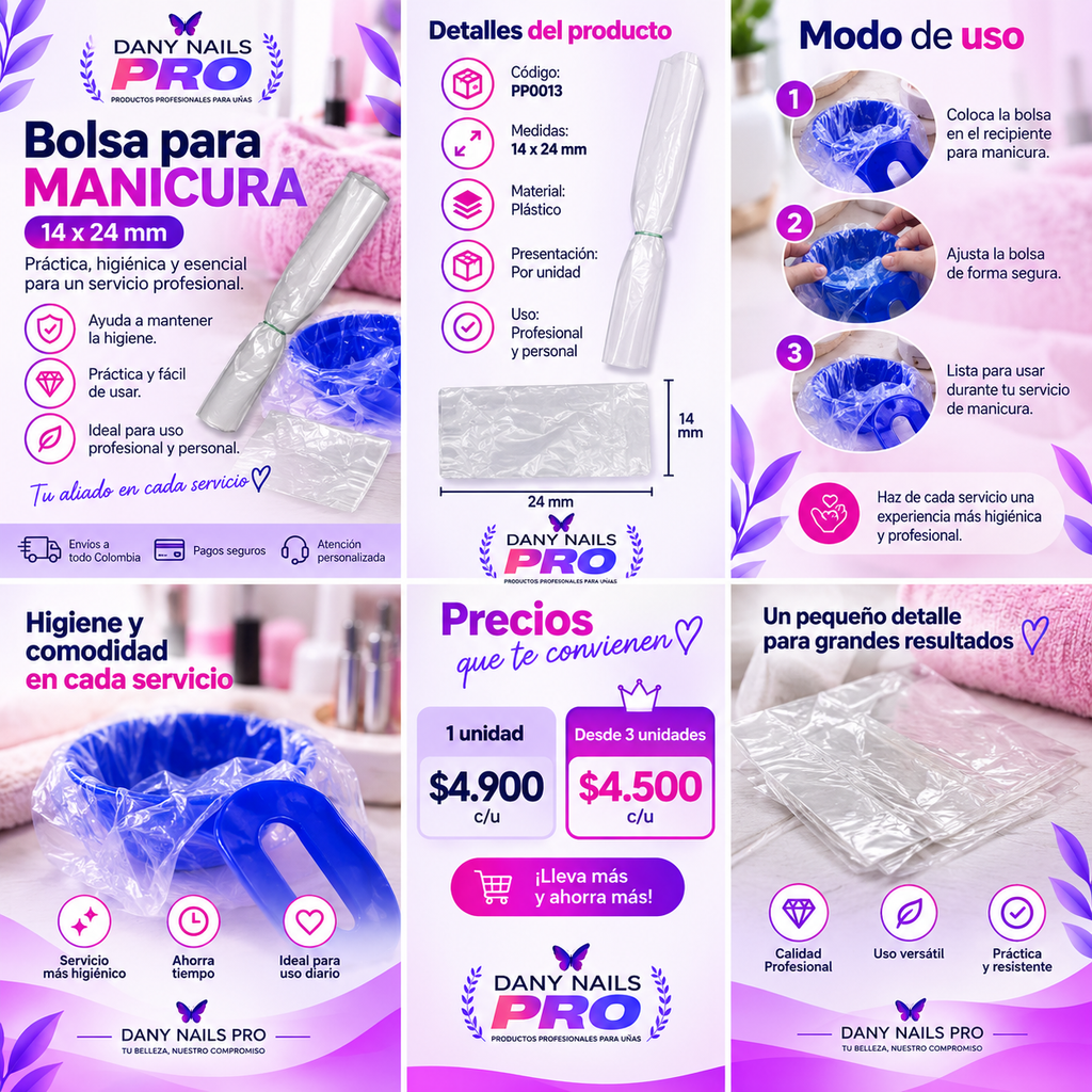 Bolsa para Manicura 14 × 24 mm