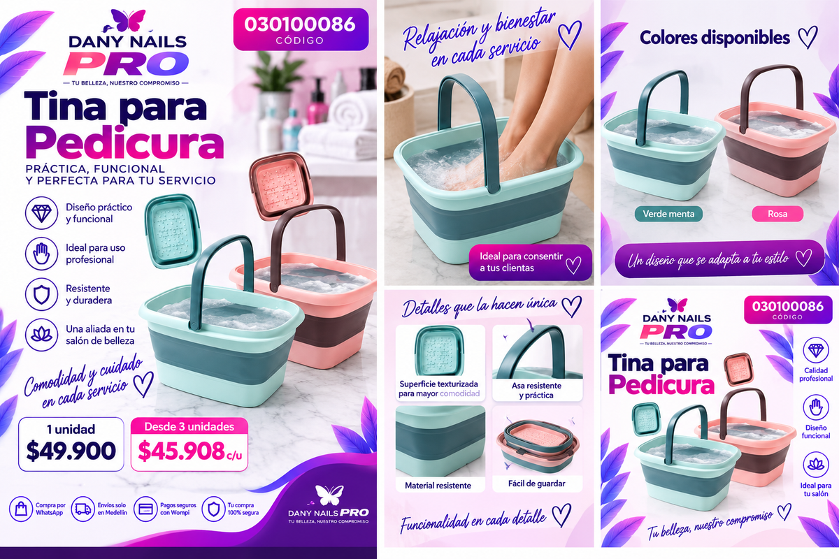 Tina para Pedicura retractil