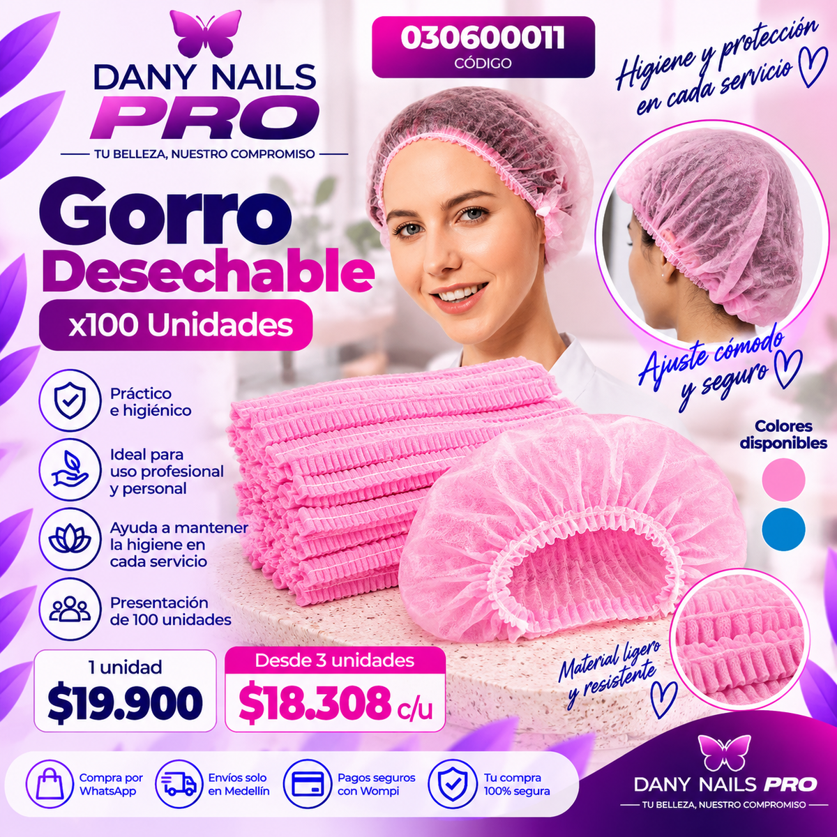Gorro Desechable x100 Unidades