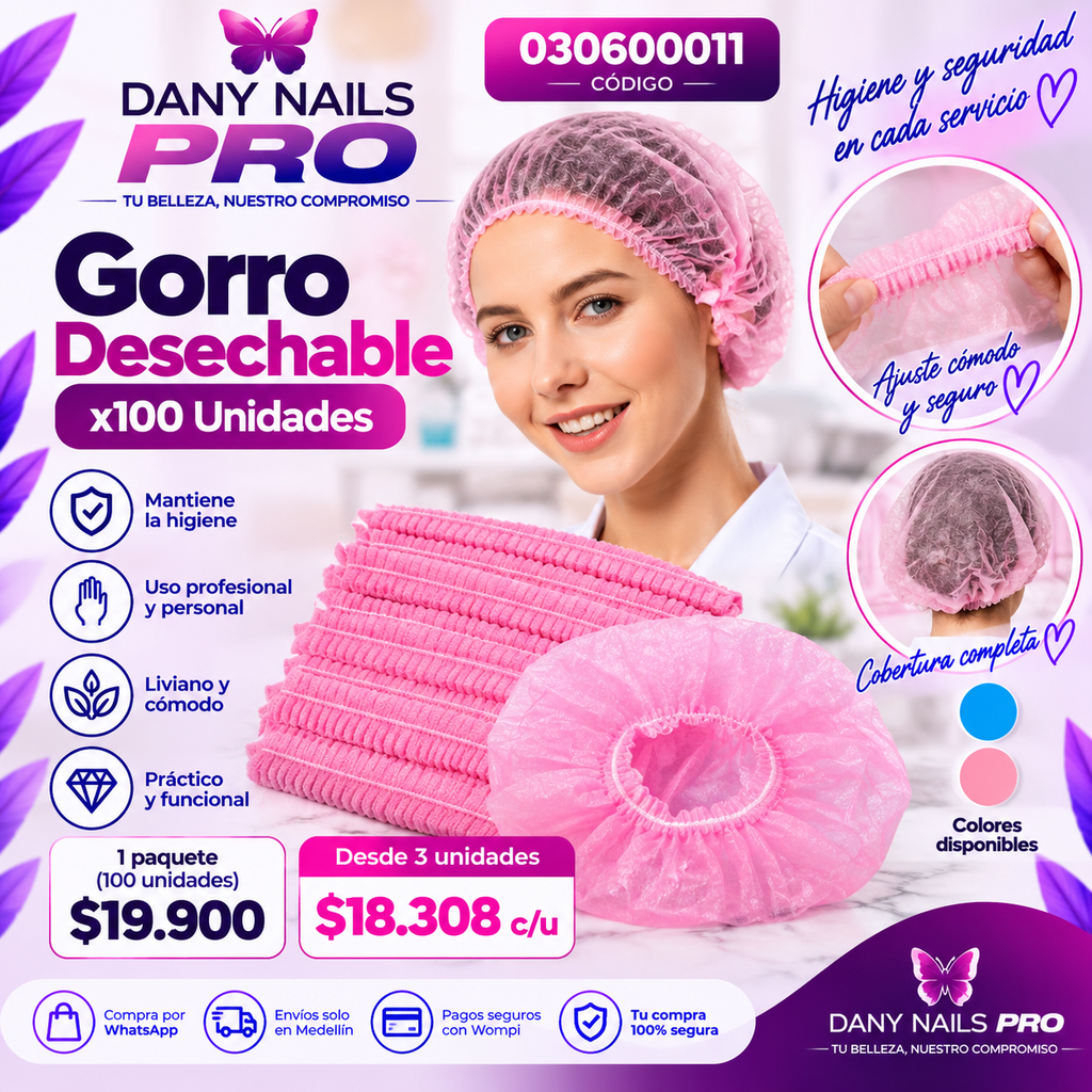 Gorro Desechable x100 Unidades