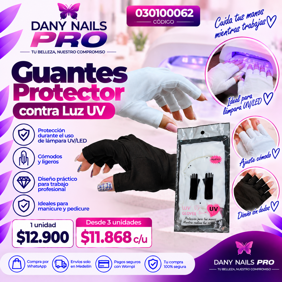 Guantes Protector contra Luz UV