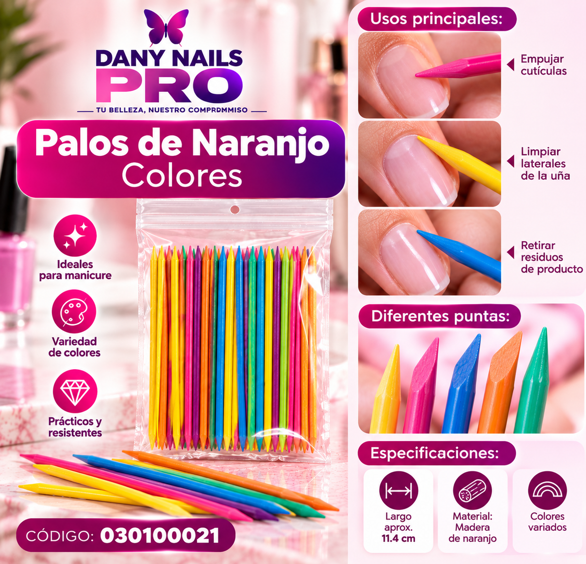 🌈 Palos de Naranjo Colores