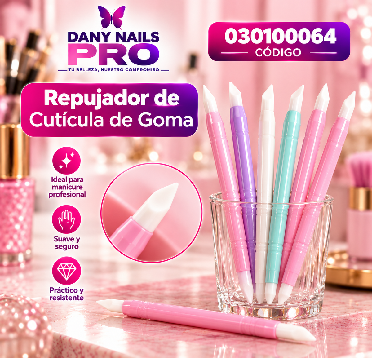💅 Repujador de Cutícula de Goma
