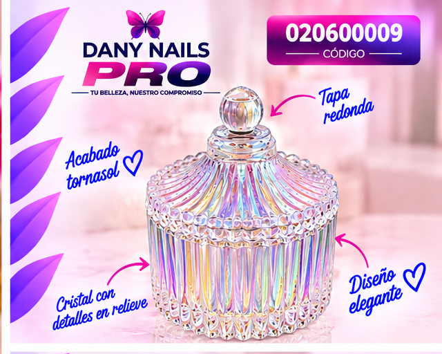 💎 Copa M. Cristal Tapa Redonda Tornasol