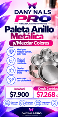 💅 Paleta Anillo Metálica p/Mezclar Colores