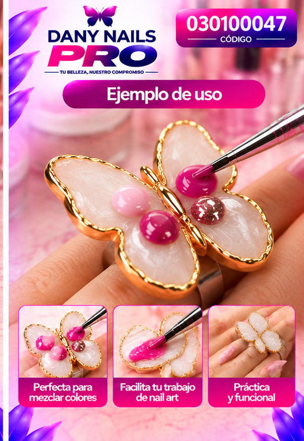 Paleta Anillos de Resina para Mezclar Colores (Mariposa)