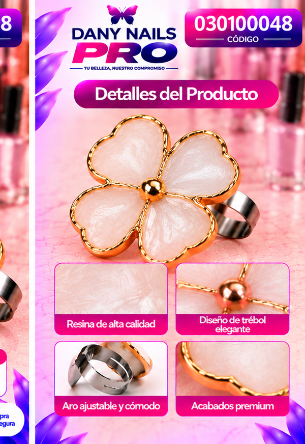 💅 Paleta Anillo de Resina — Trébol 🍀