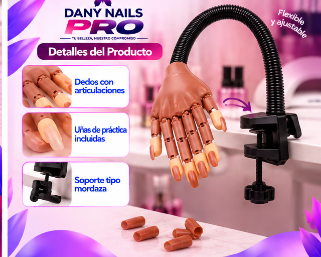 💅 Mano de Práctica con Soporte
