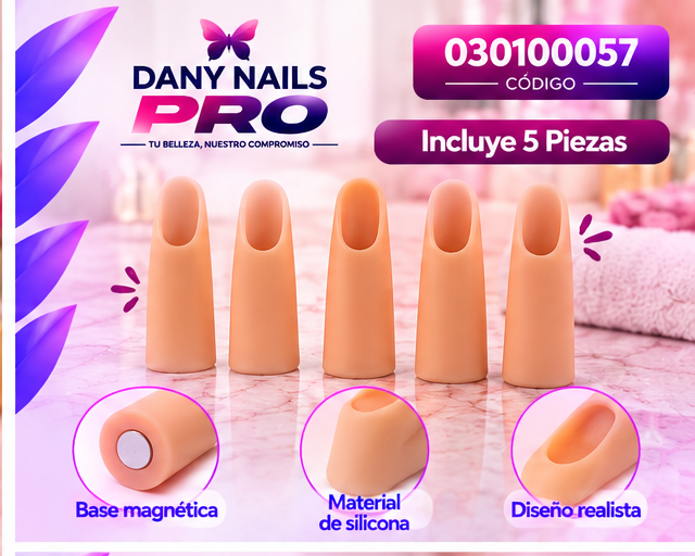 💅 Dedo de Silicona Exhibidor Magnético — 5 pcs