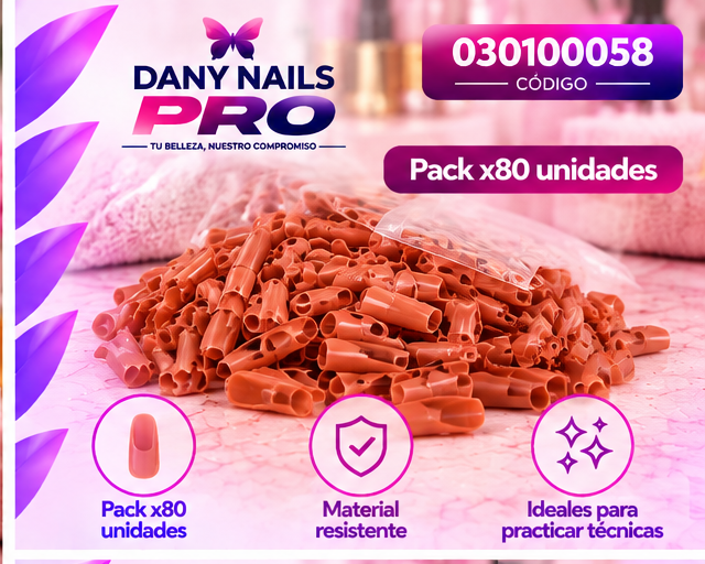 💅 Uñas de Práctica — Pack x80 UND