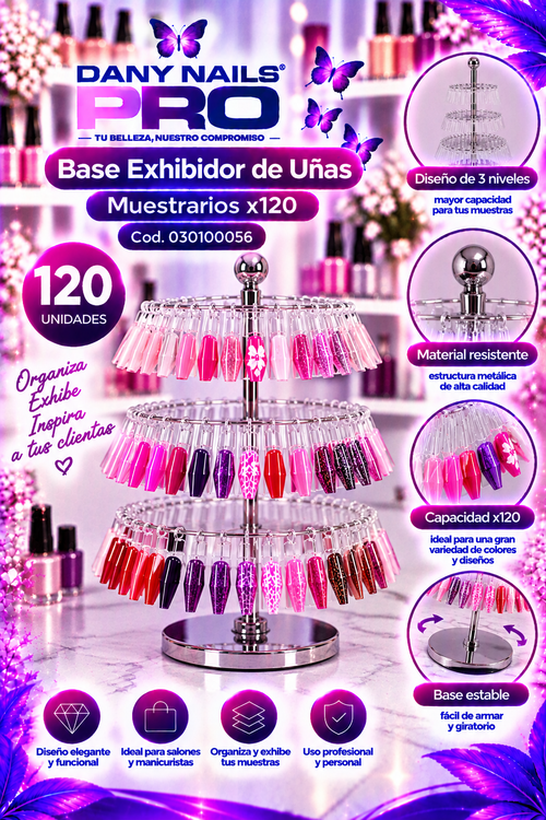 Base Exhibidor de Uñas Muestrarios x120
