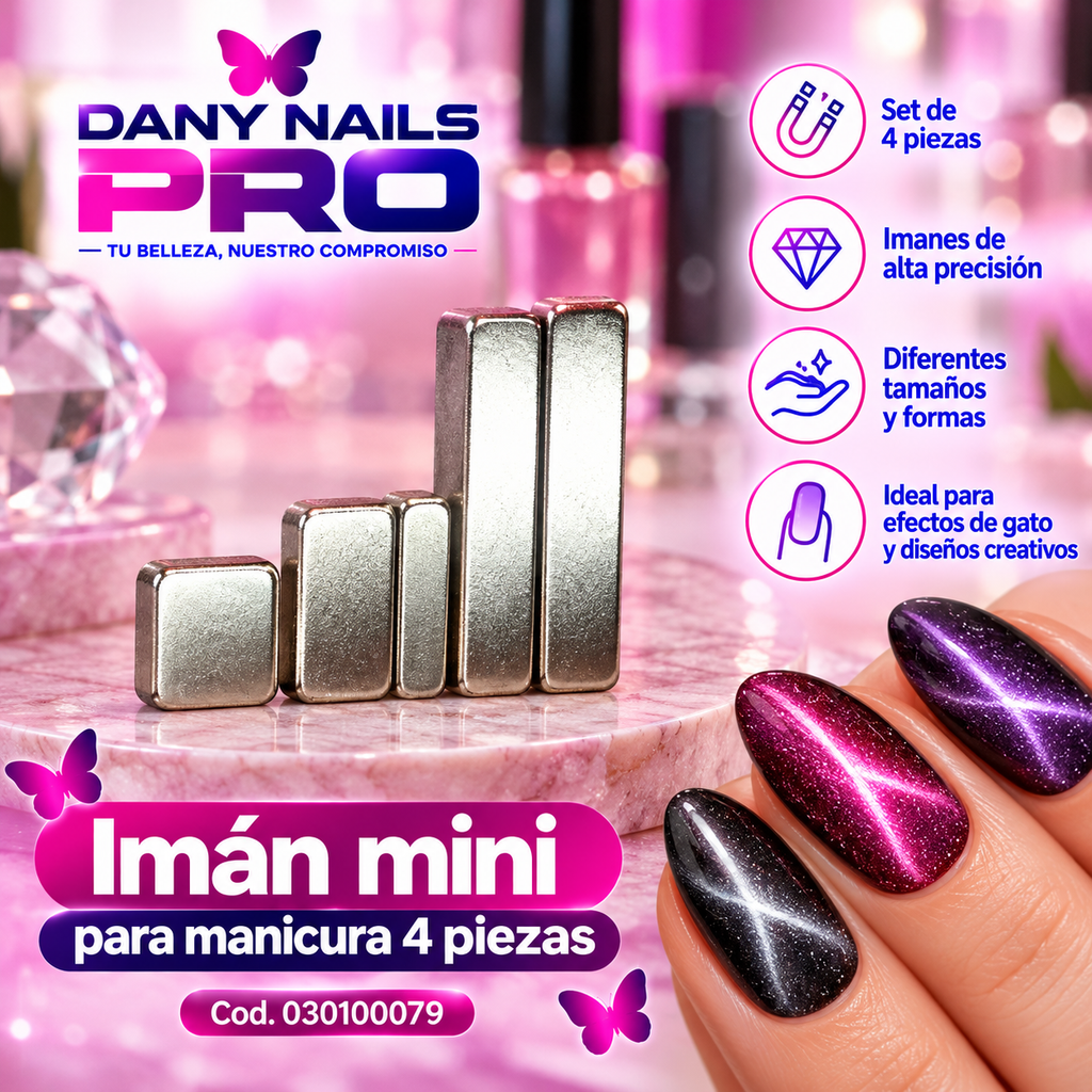 🧲  Imán mini para manicura 4 piezas