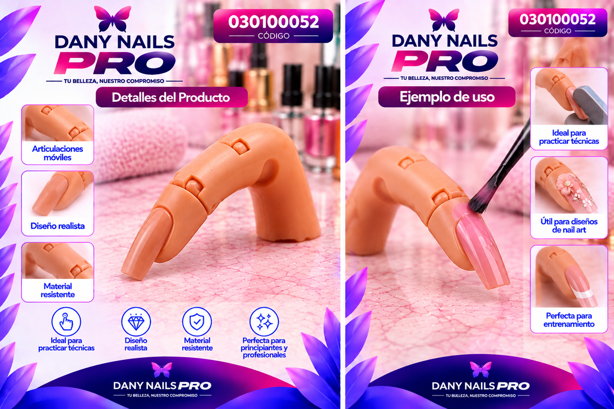 💅 Dedo de Práctica con Articulaciones