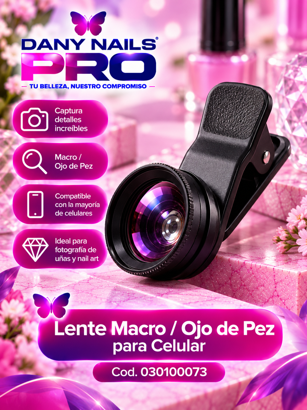 🔍 lente de aumento  Macro / Ojo de Pez
