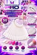 Llavero Cuadrado x50 UND — Blanco