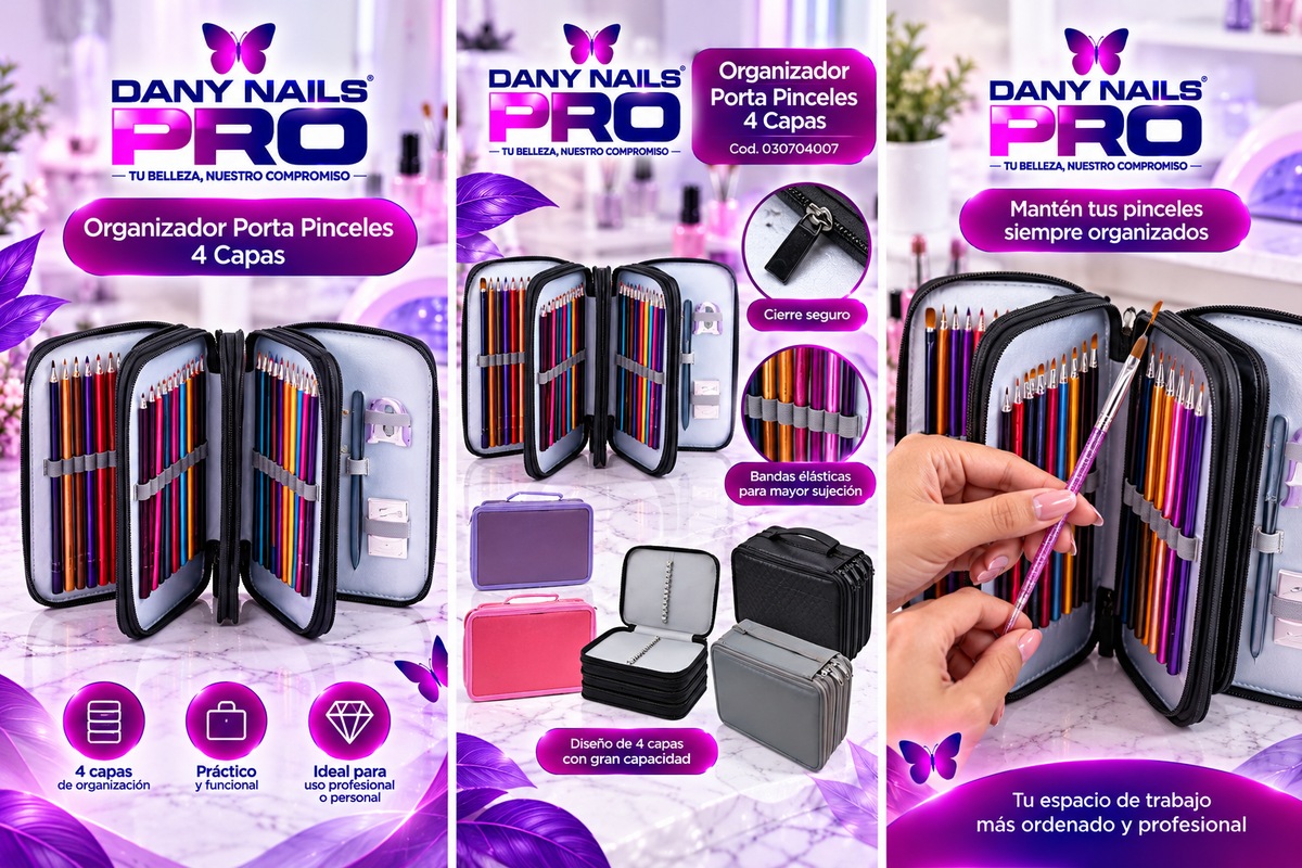 Organizador Porta Pinceles de 4 Capas