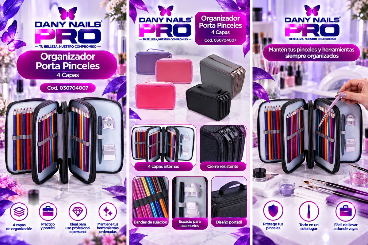 Organizador Porta Pinceles de 4 Capas