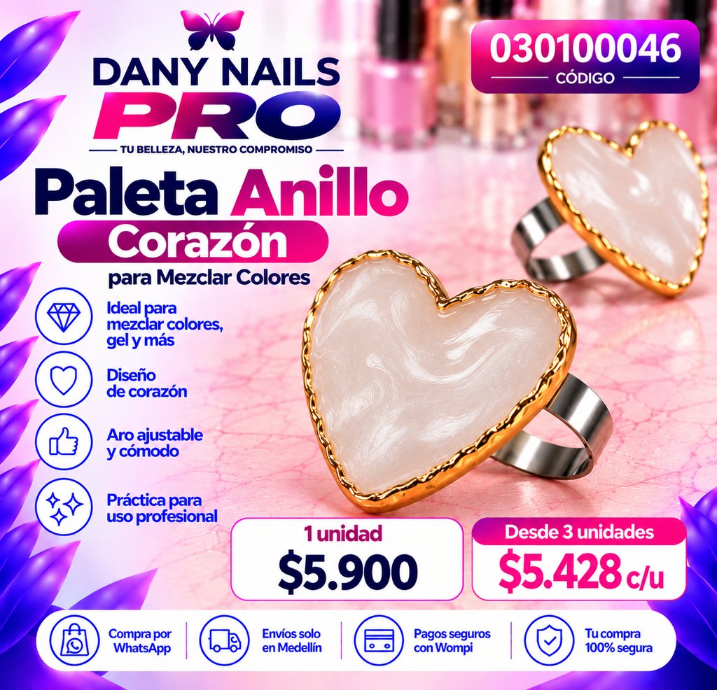 💅 Corazón — Paleta Anillo de Resina