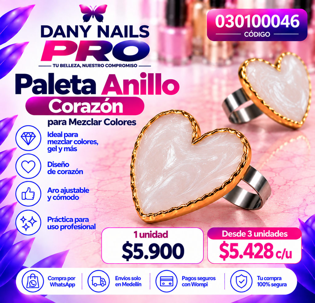💅 Corazón — Paleta Anillo de Resina