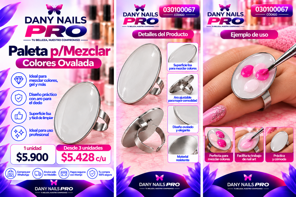💅 Paleta p/Mezclar Colores